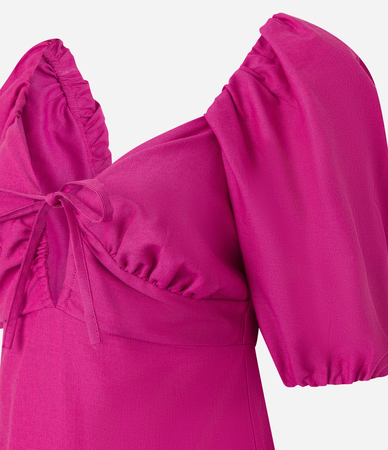 Vestido Longo EM Viscolinho com Amarração no Busto Rosa 6