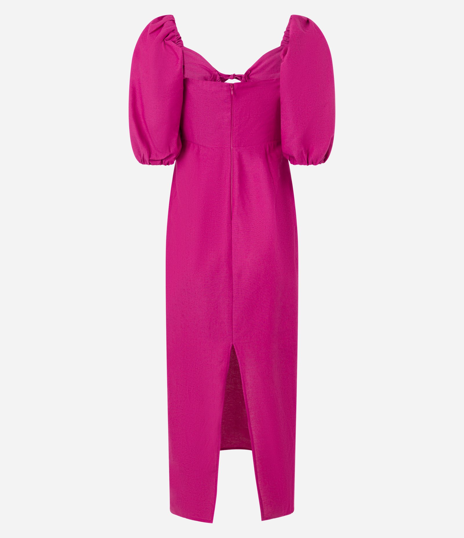 Vestido Longo EM Viscolinho com Amarração no Busto Rosa 7