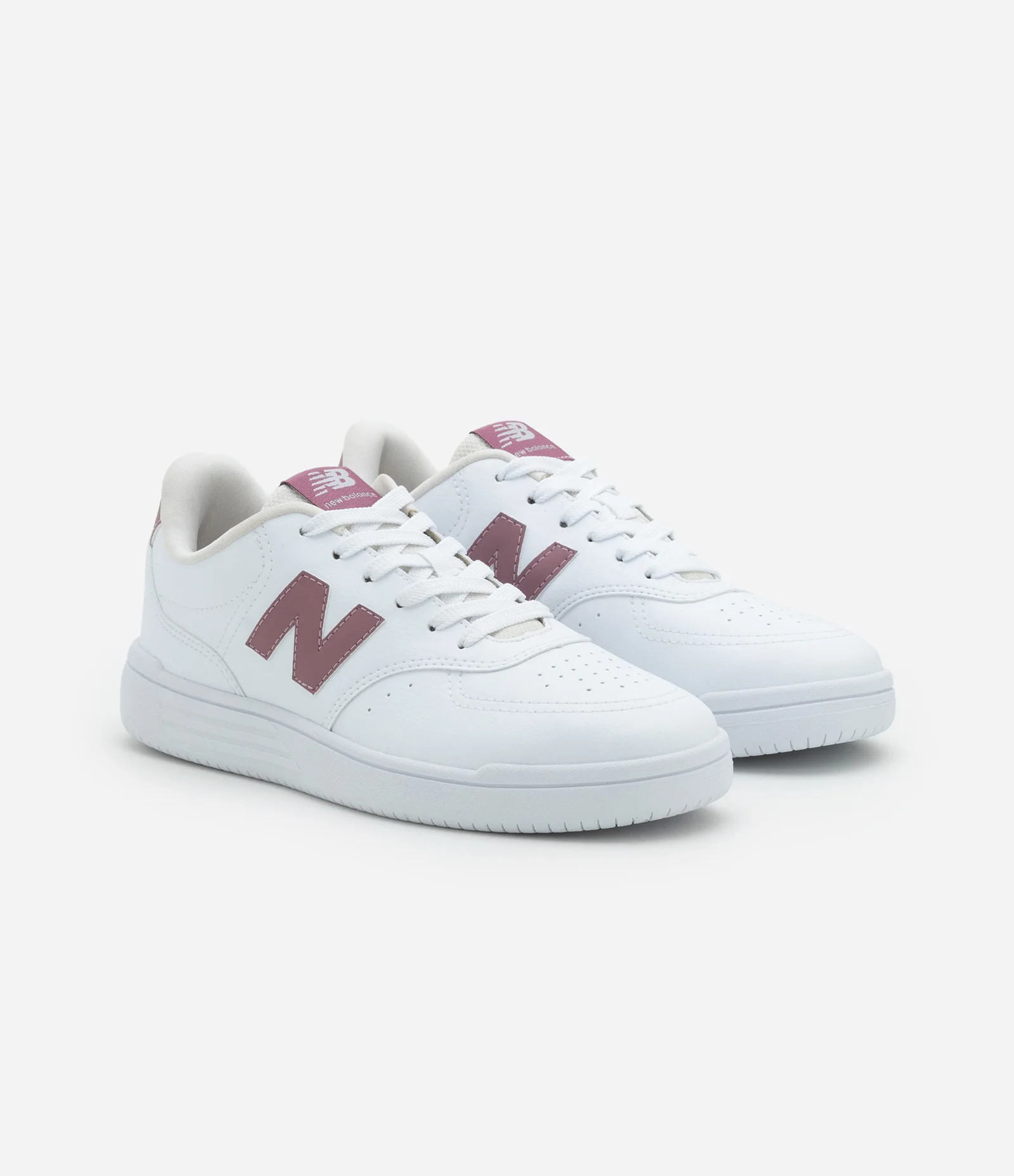 Tênis Casual BB80 New Balance Branco/Rosa 2