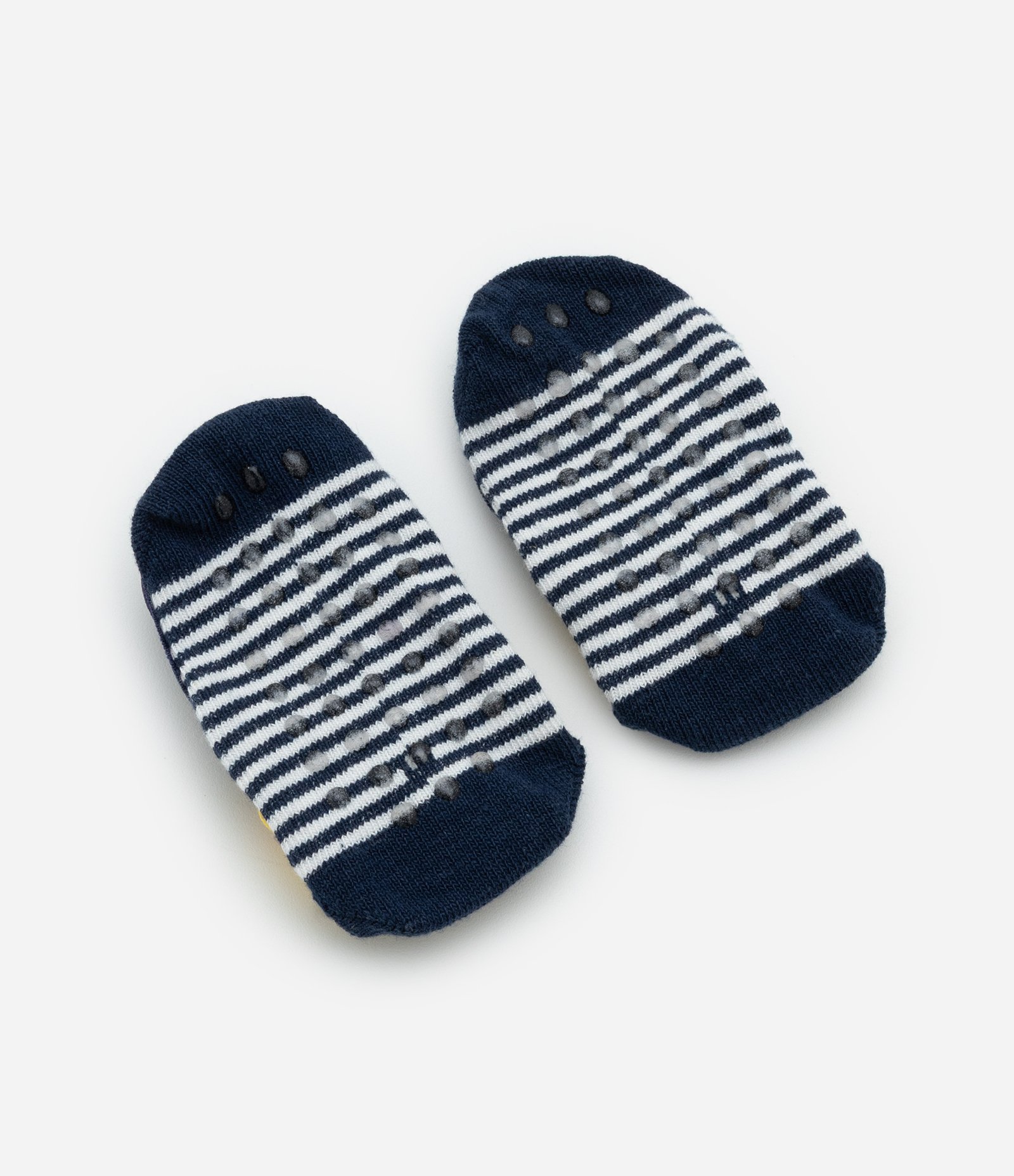 Meia Sapatilha Infantil com Bordado de Tigrinho - Tam 0 a 12 meses Azul 2