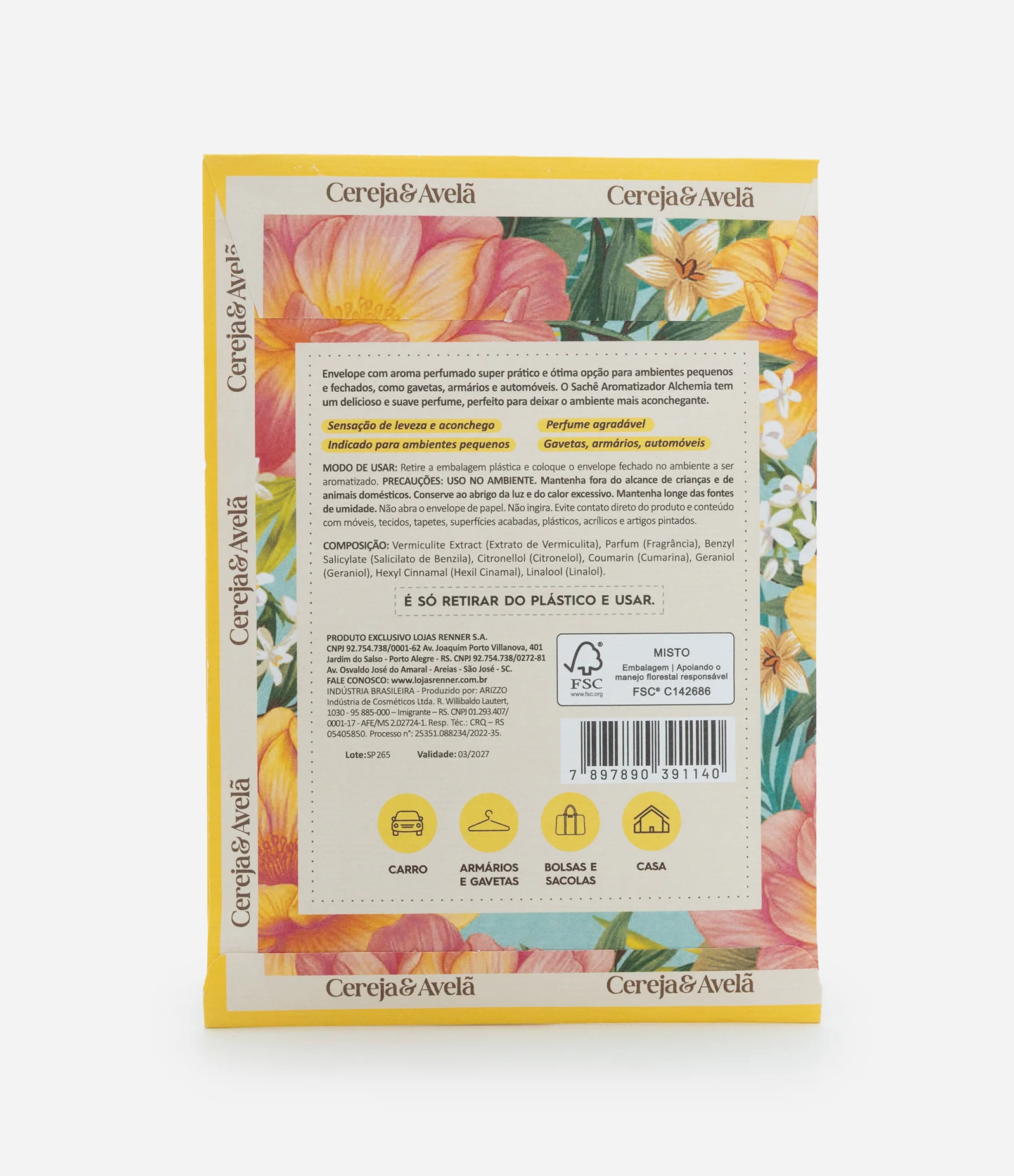 Sache Perfumado Cereja e Avela Alchemia 12g 2