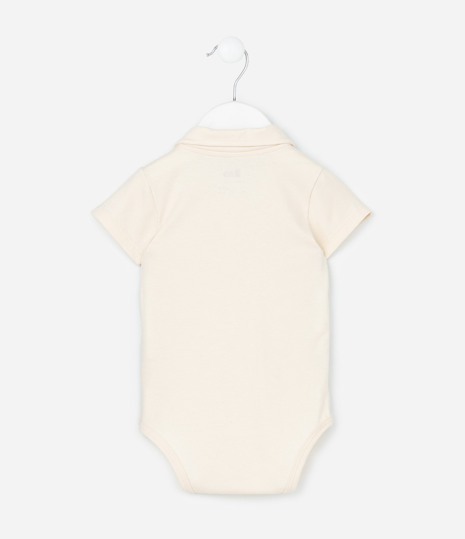 Conjunto Body e Bermuda em Cotton Estampa Bichinhos - Tam  0 a 18 meses Bege/Azul 4