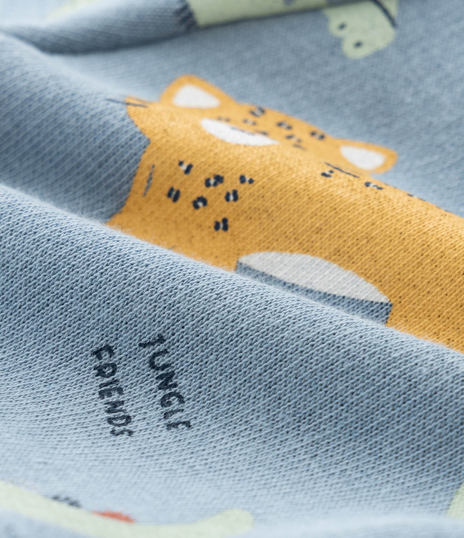 Conjunto Body e Bermuda em Cotton Estampa Bichinhos - Tam  0 a 18 meses Bege/Azul 7