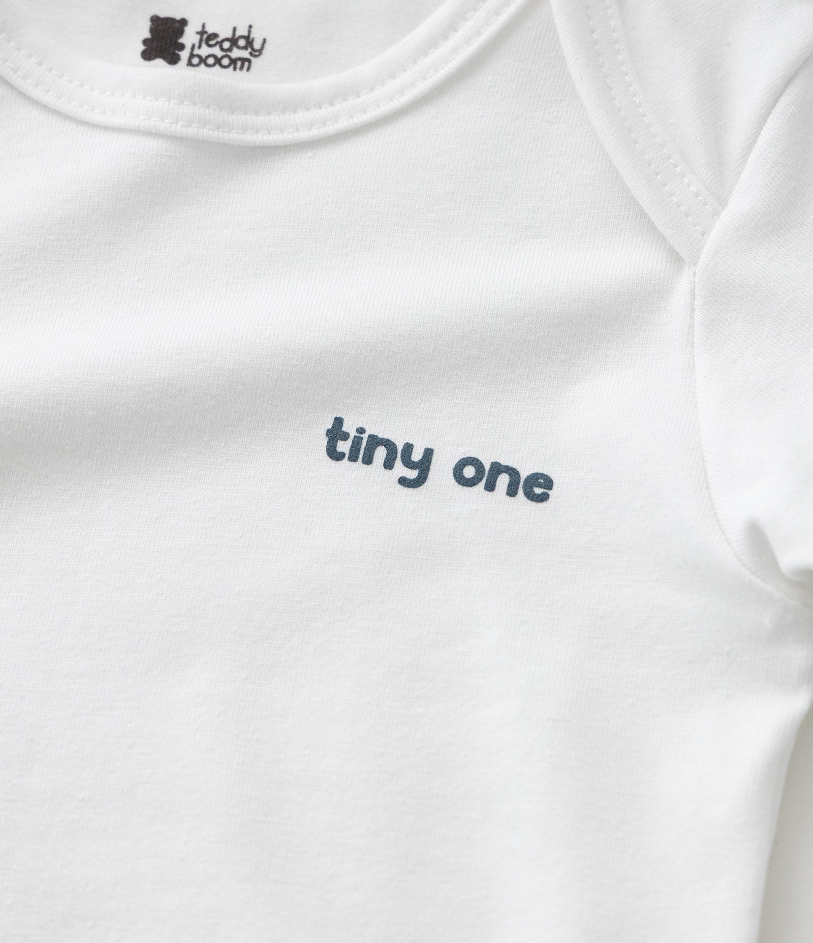 Conjunto Body Bermuda e Babador em Cotton Estampa de Listras - Tam 0 a 18 Meses Branco/Azul 13