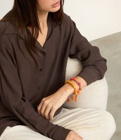 Kit 2 Pulseiras em Poliamida 1 com cascalhos e 1 com cordão