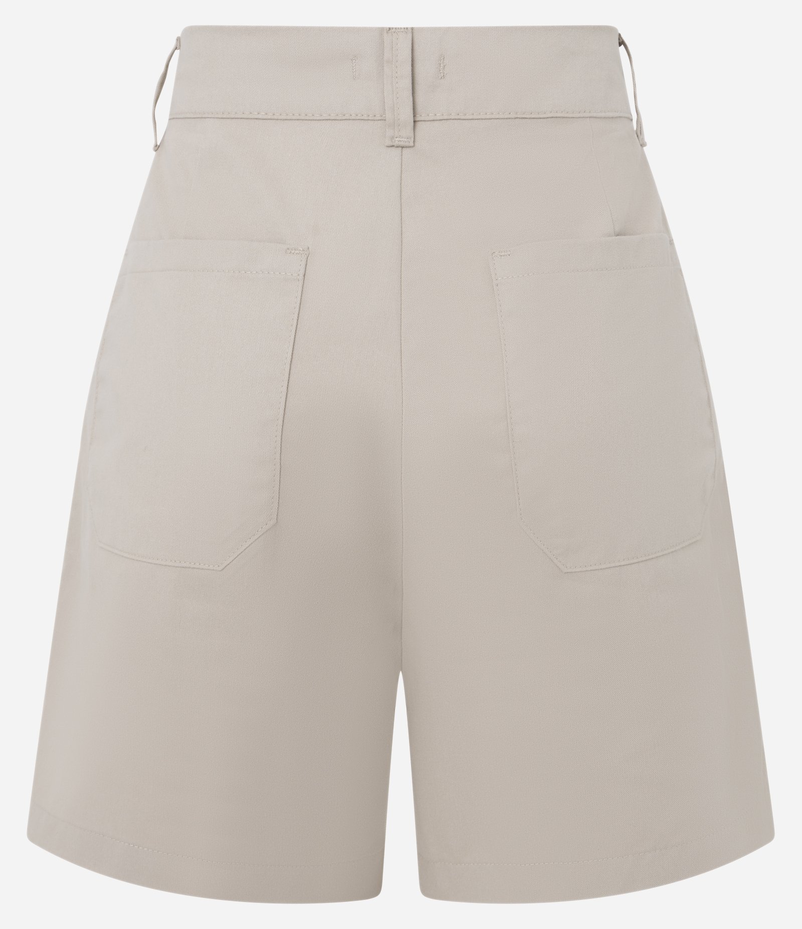 Bermuda Alfaiatada Cintura Média em Sarja com Bolsos Bege 6