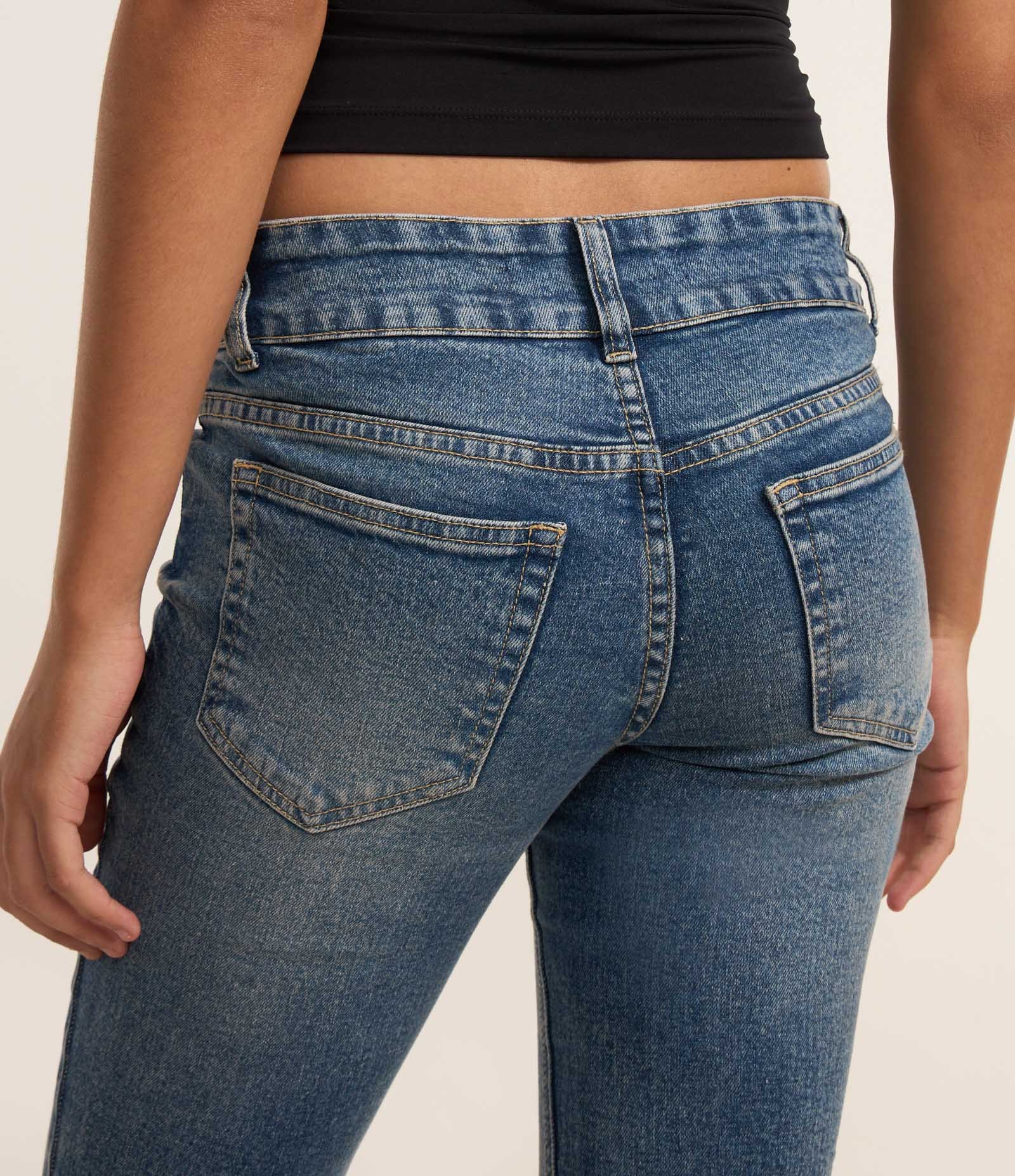 Calça Bootcut em Jeans com Nervuras Médio 5