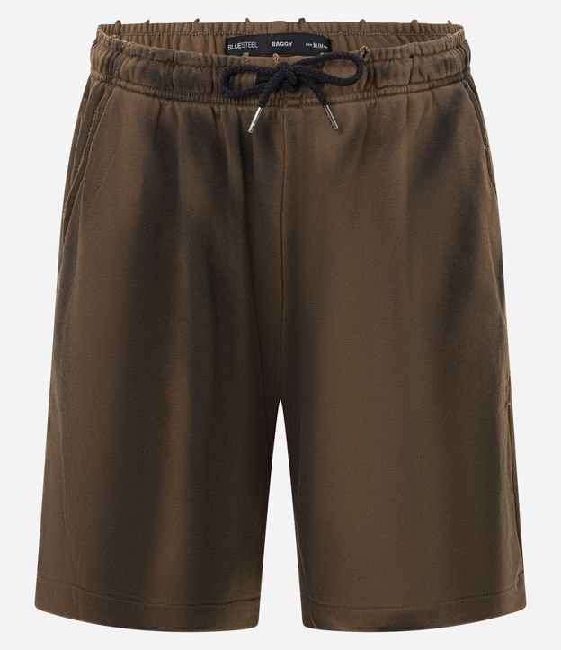 Bermuda Baggy em Moletom com Lavagem Dirty