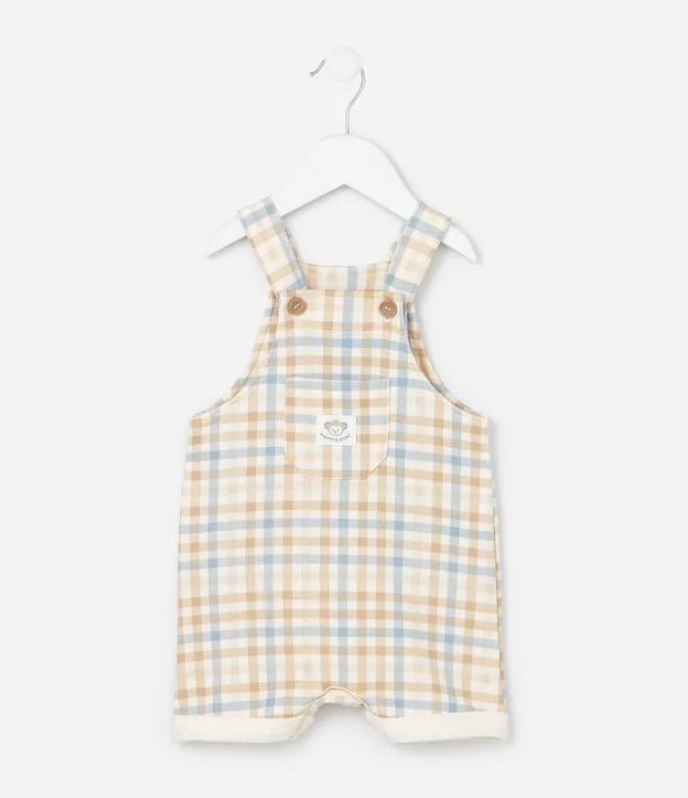 Cor: Bege/Azul | Tamanho: 9-12M