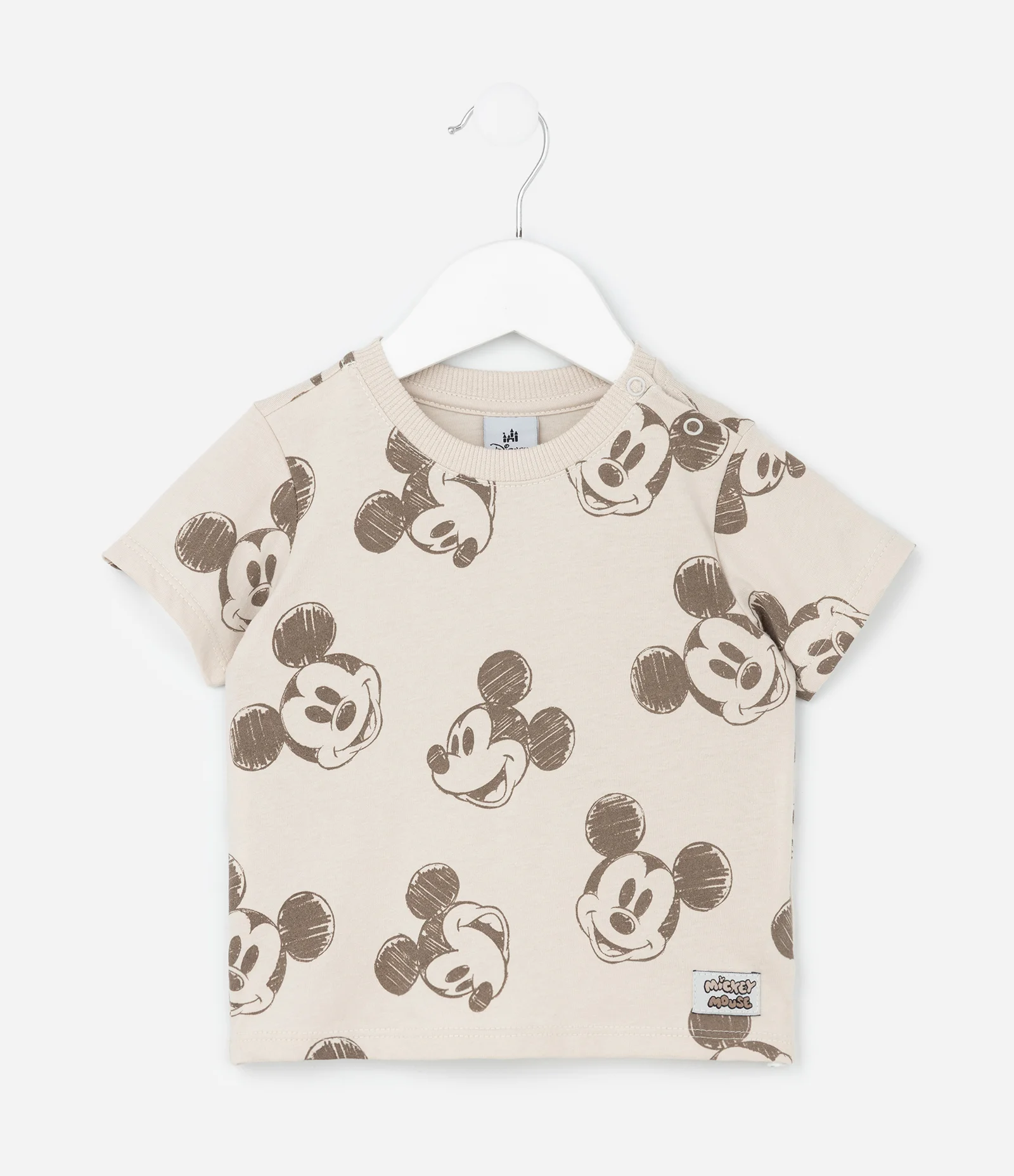 Conjunto Infantil em Moletom com Estampa Mickey - Tam 0 a 18 Meses Marrom 3