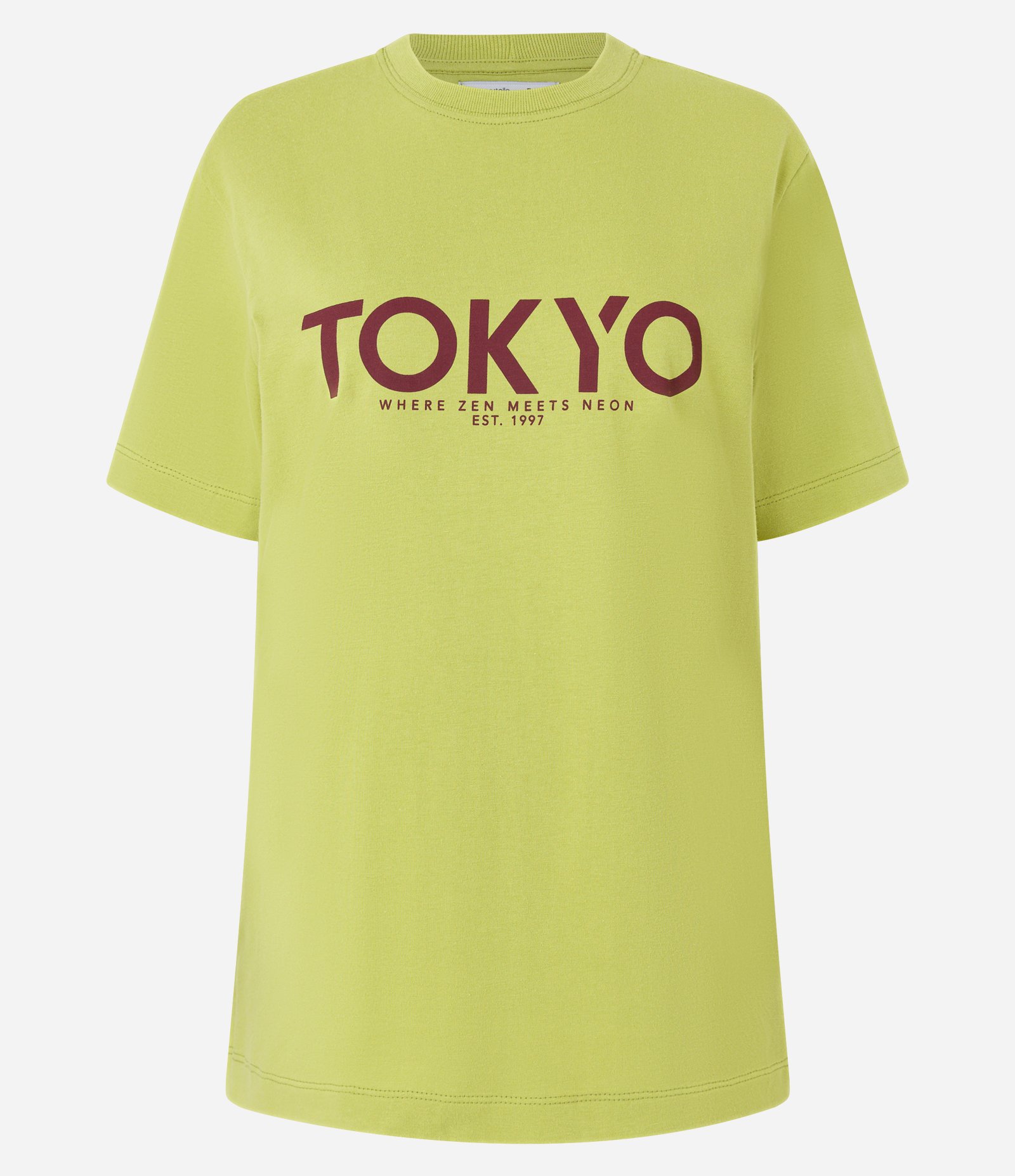 Camiseta em Algodão com Lettering Tokyo Zen Meets Neon Verde Abacate 5