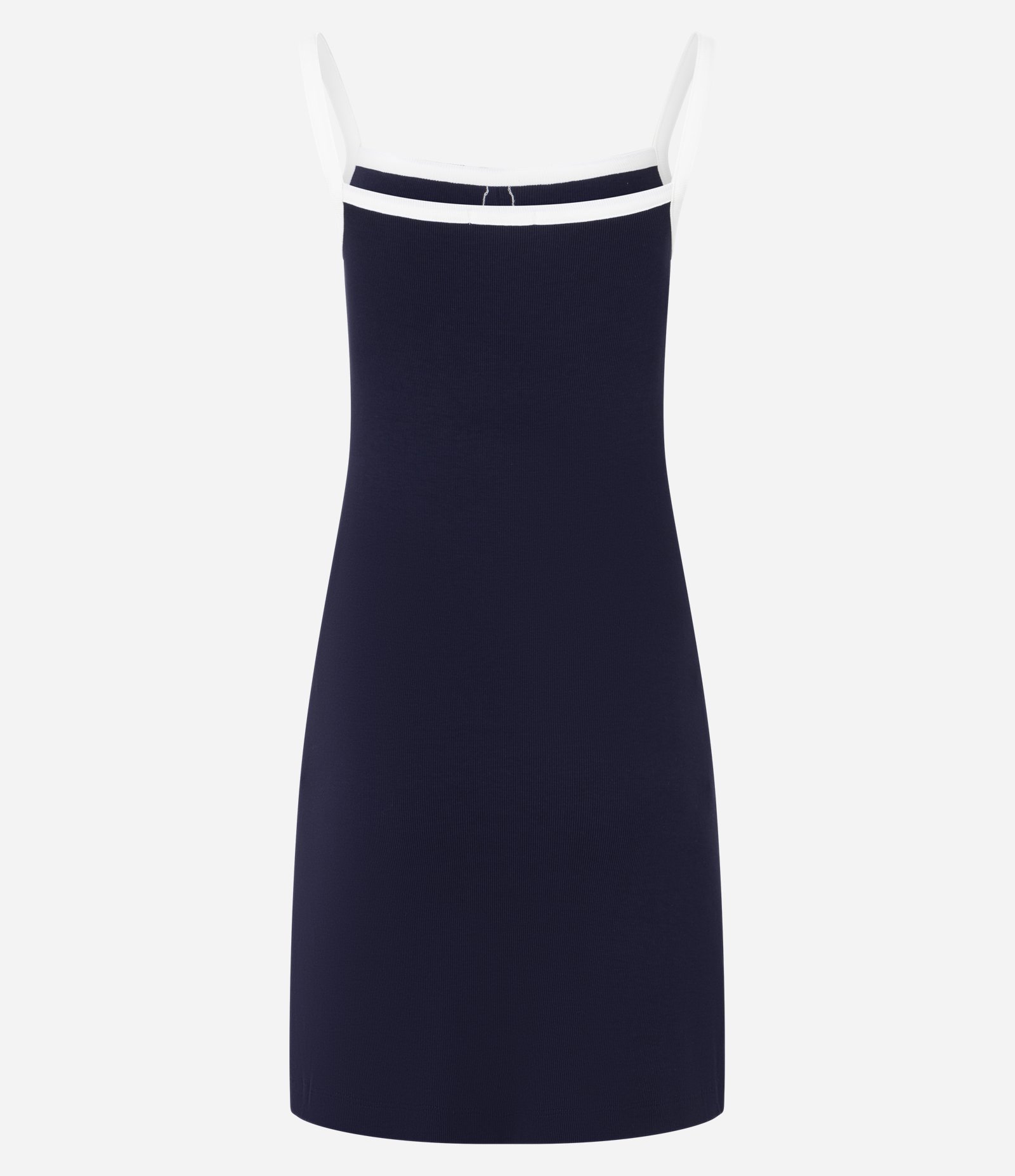 Vestido Sportcore Canelado em Ribana com Contrastes Azul Marinho 7