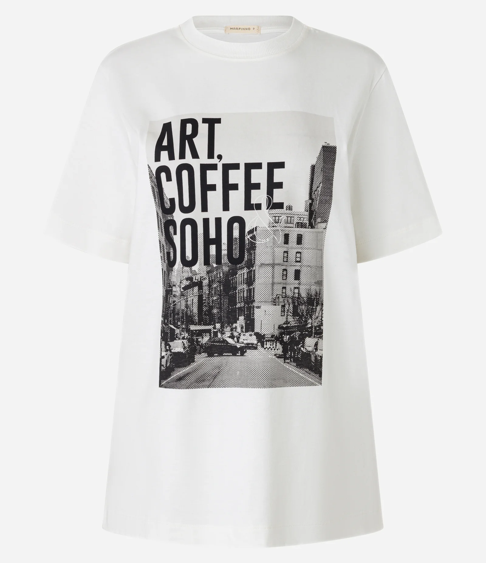Camiseta em Algodão com Estampa Art Coffee Soho Branco 5