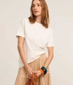 Blusa Alongada em Malhão com Manga Dobrada