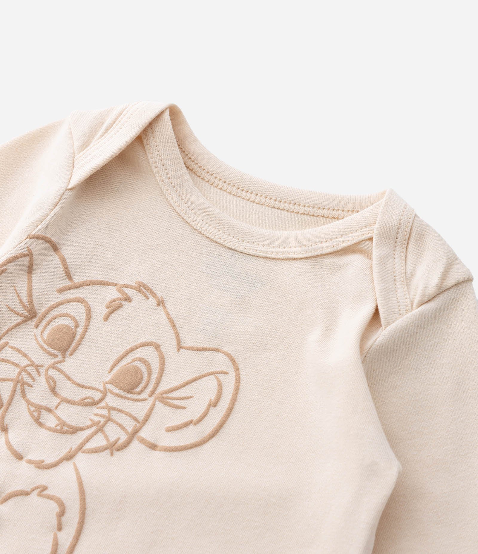 Body Infantil com Estampa Simba Rei Leão - Tam 0 a 18 meses Bege 4