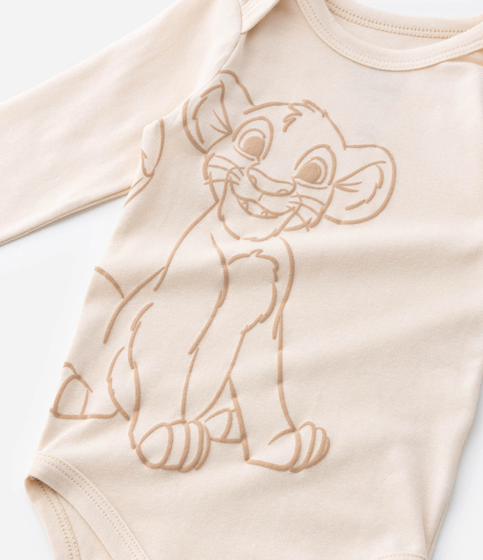 Body Infantil com Estampa Simba Rei Leão - Tam 0 a 18 meses Bege 7