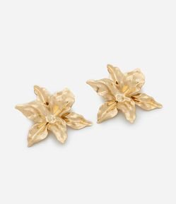 Maxi Brinco em Metal Formato Flor Hibiscus