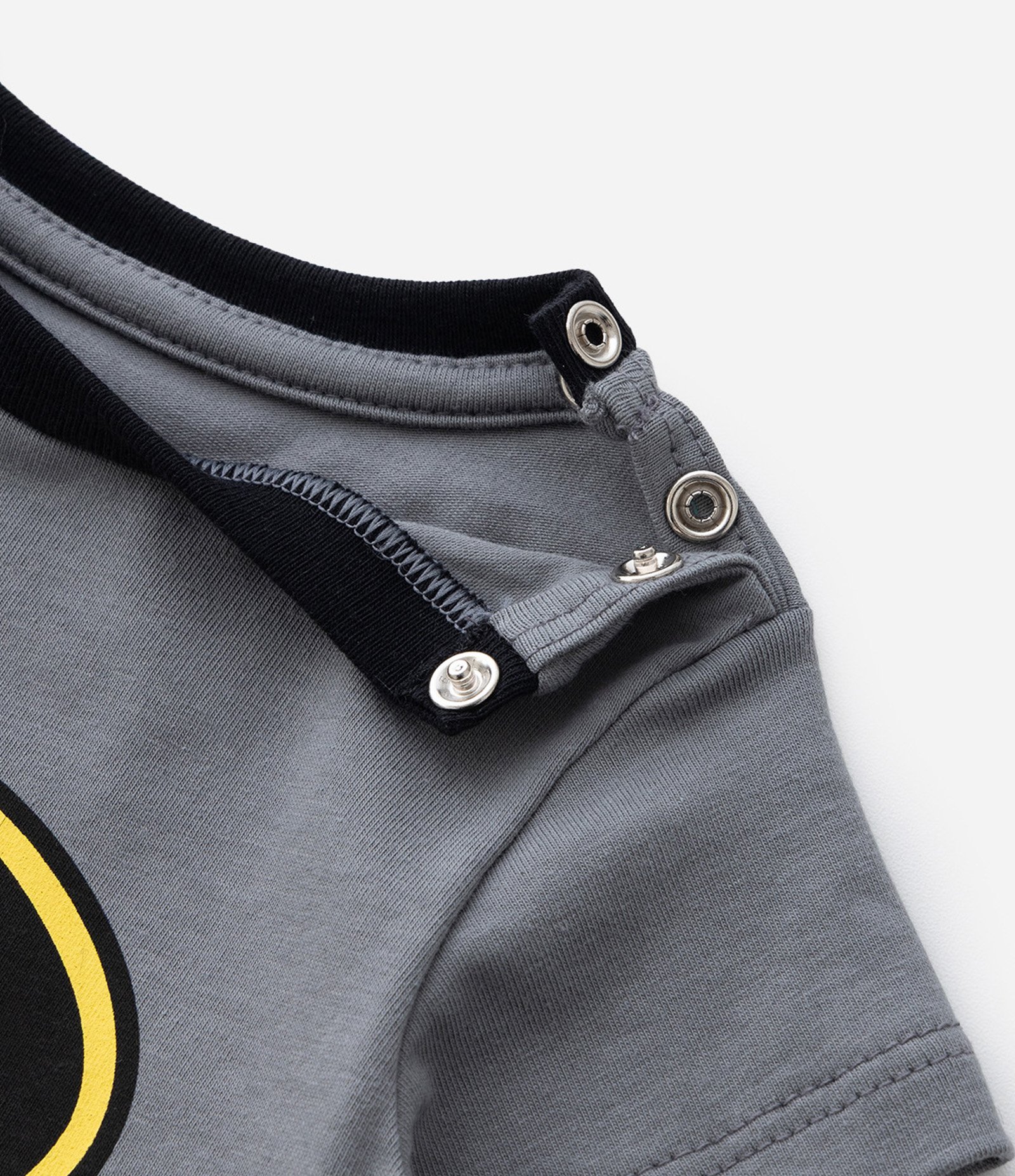 Body Infantil com Estampa e Capa do Batman - Tam 0 a 18 meses Cinza 10