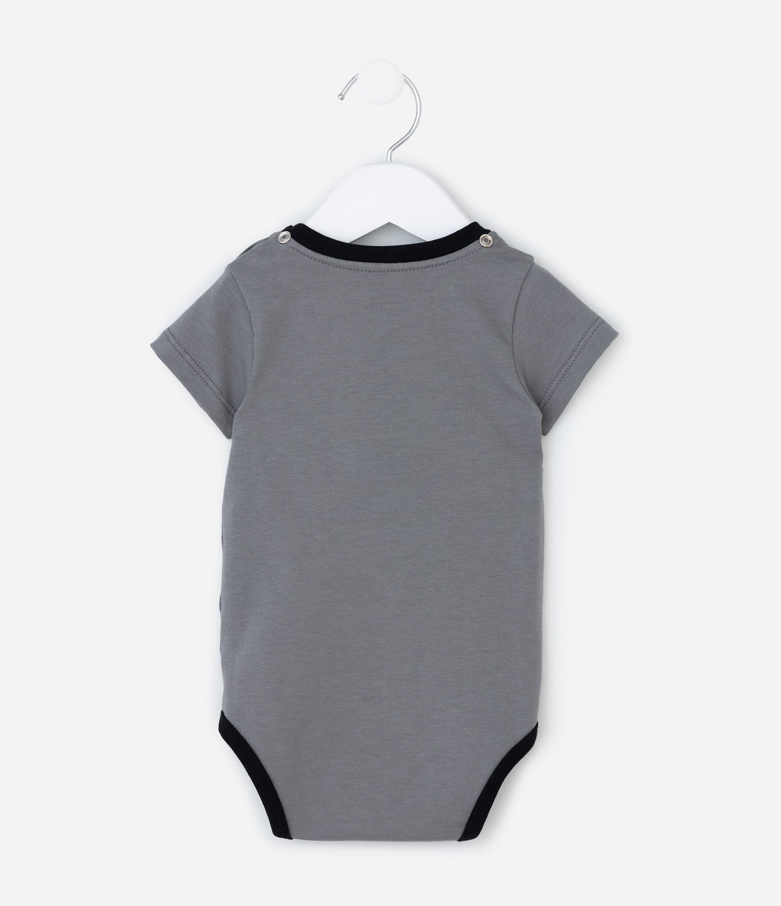 Body Infantil com Estampa e Capa do Batman - Tam 0 a 18 meses Cinza 5