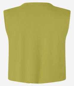 Blusa em Poliamida com Ombreira e Franzido