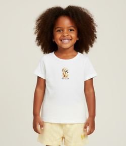 Camiseta Infantil com Estampa Cachorrinho - Tam 1 a 6 Anos