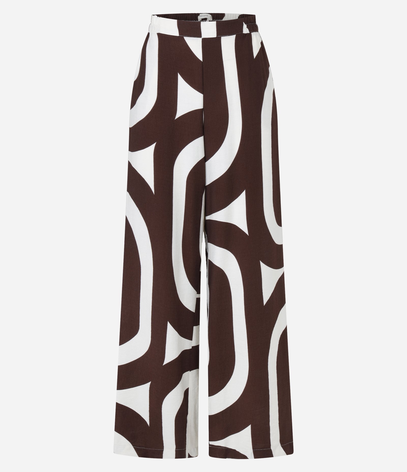 Calça Wide Leg em em Viscose Twill com Estampa Abstrata Bicolor 7