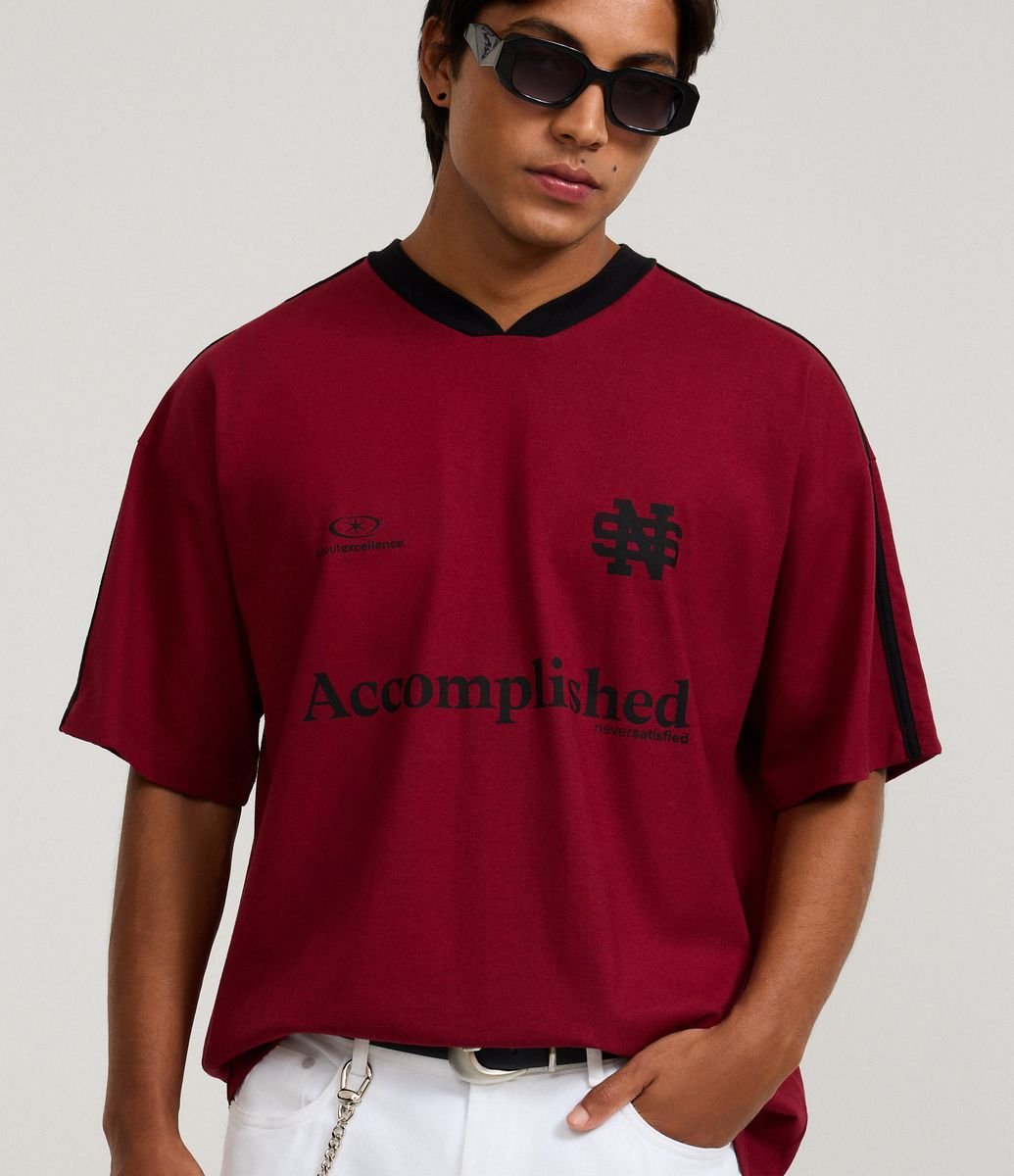 Camiseta Esportiva Oversized em Algodão com Estampa Localizada e