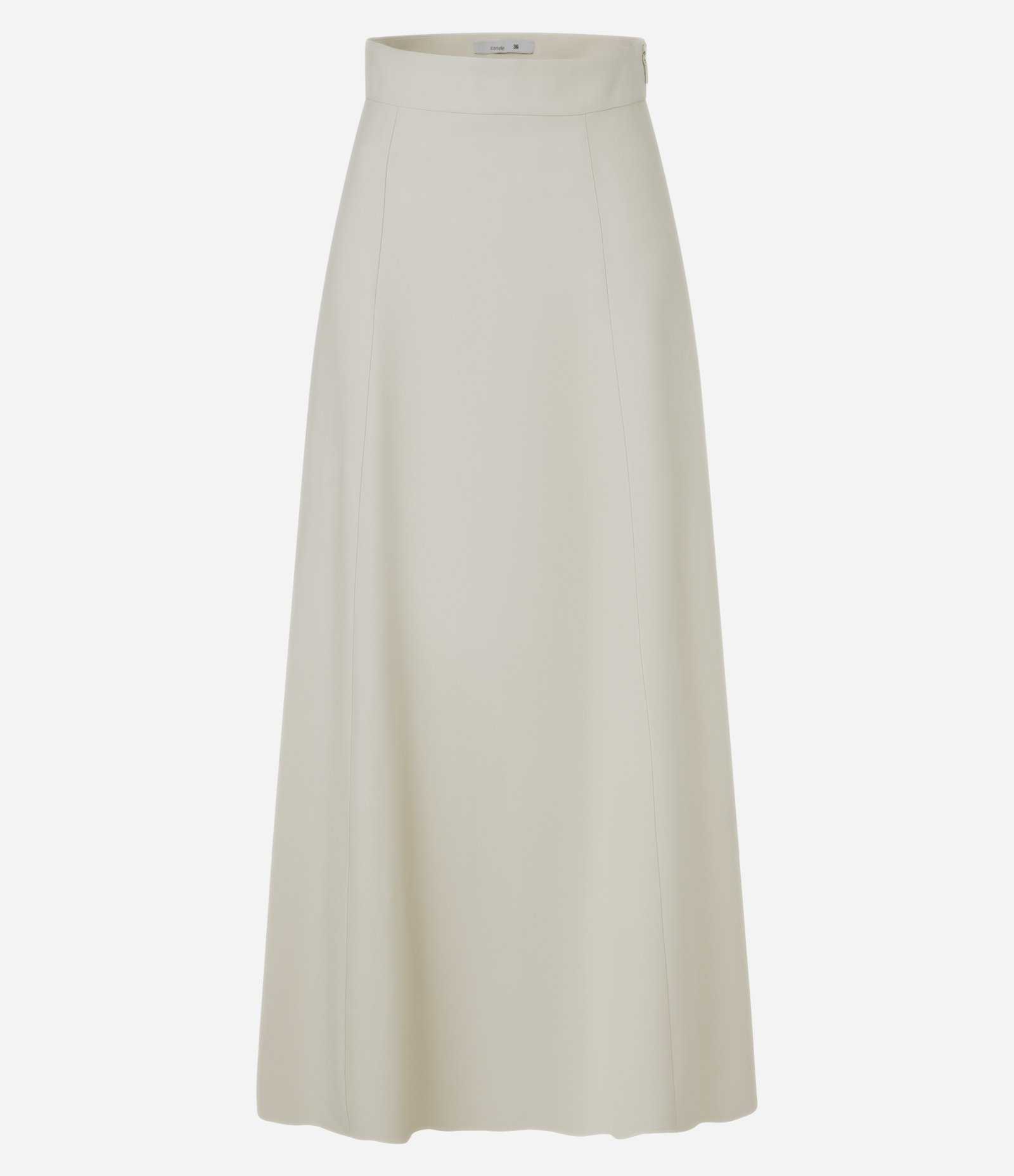 Saia Longa Evasê com Cós Largo Off White 10