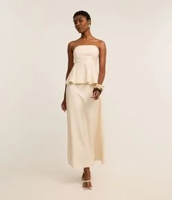 Saia Longa Evasê com Cós Largo