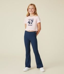 Calça Flare Infantil Básica em Ribana - Tam 5 a 14 anos