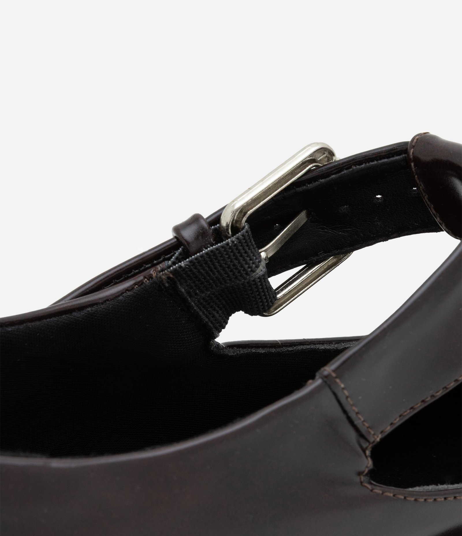 Sapato Mary Jane em Verniz com Sola Alta Vinho 5