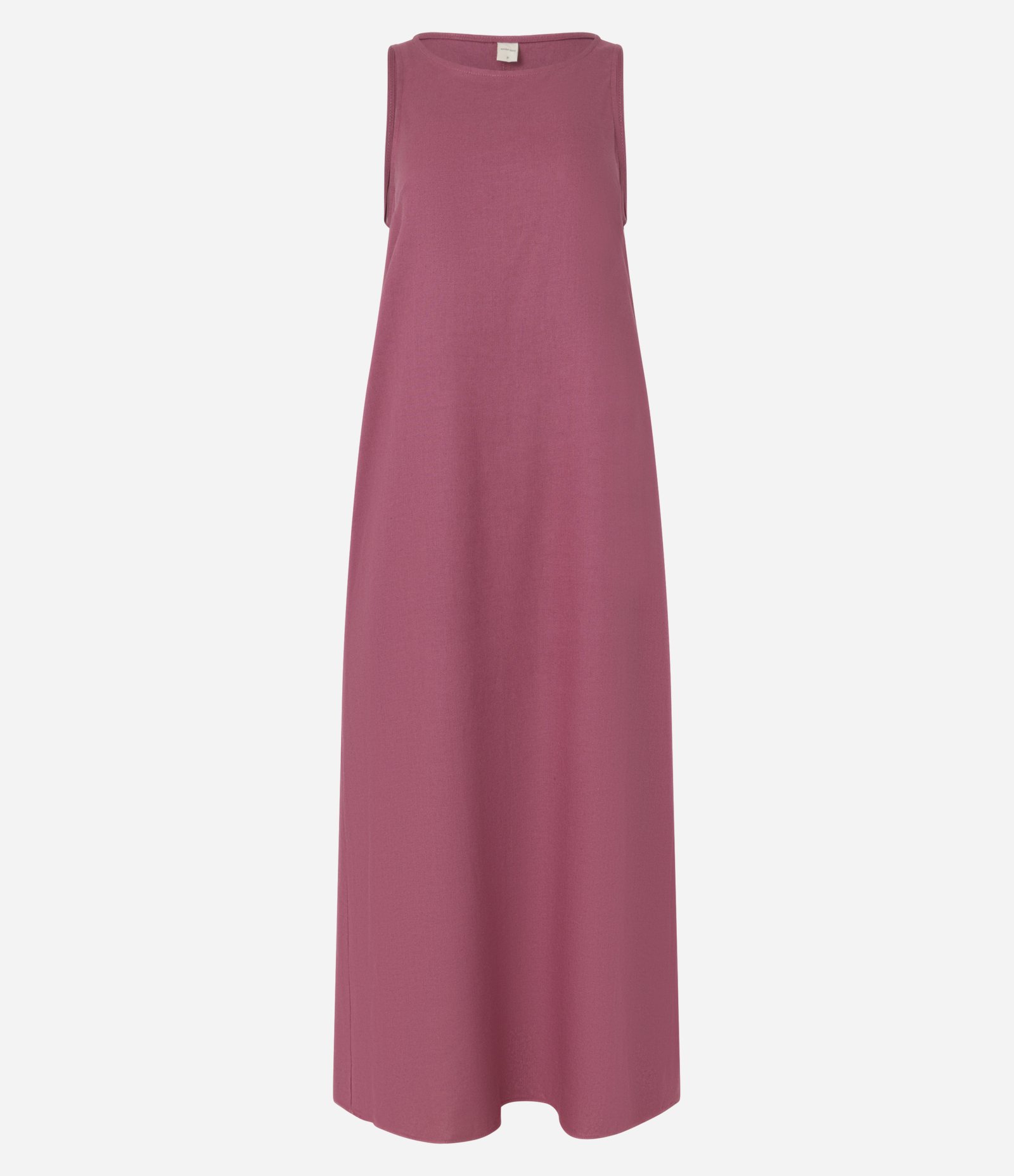 Vestido Evasê Midi em Viscolinho com Alça Larga Rosa Terroso 5