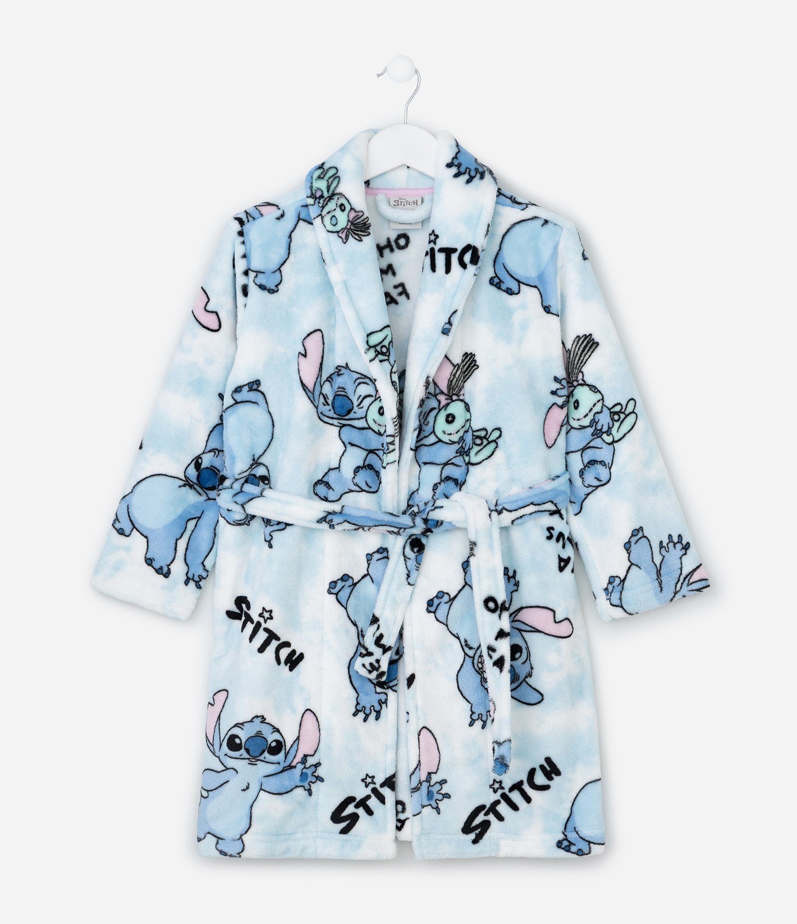 Roupão Infantil Quentinho com Estampa do Stitch - Tam 5 a 16 Anos Azul 1