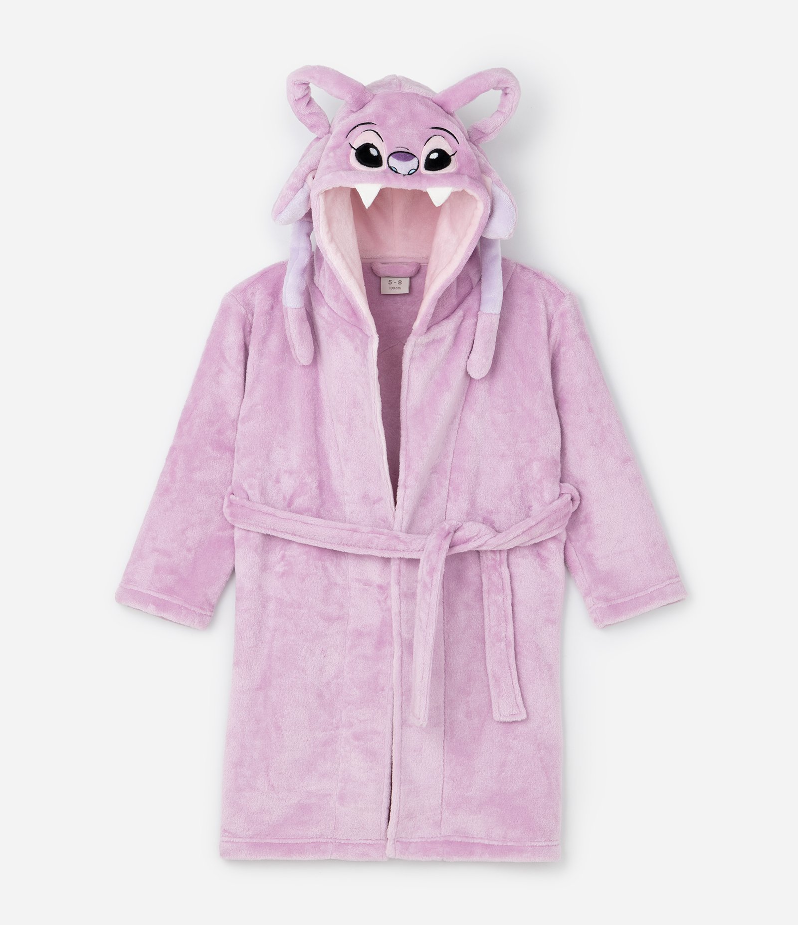 Roupão Infantil Felpudo com Capuz Personagem Angel – Tam 5 a 16 Anos Rosa 1
