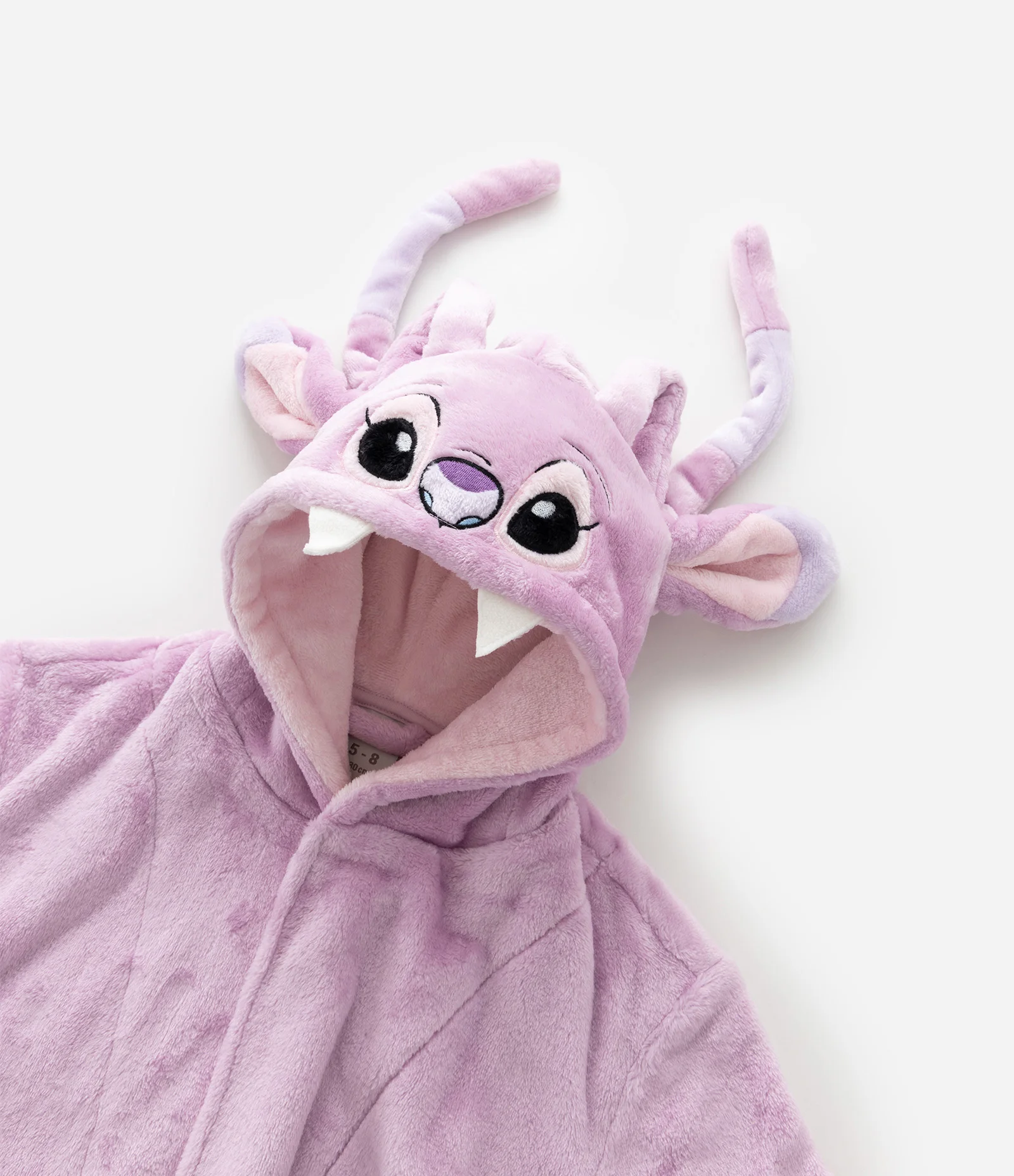 Roupão Infantil Felpudo com Capuz Personagem Angel – Tam 5 a 16 Anos Rosa 3