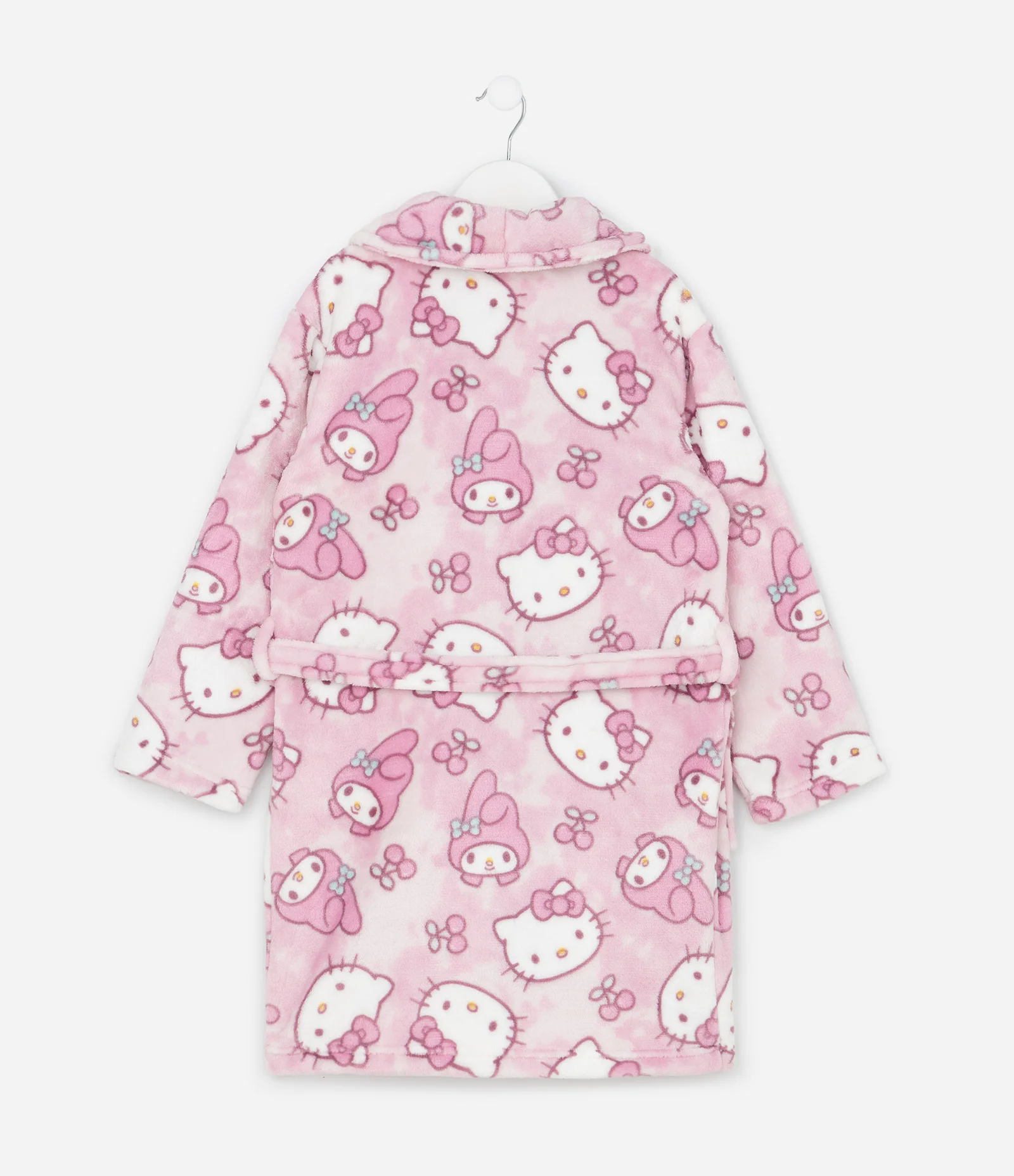 Roupão Infantil em Fleece com Estampa Hello Kitty e Cinto – Tam 5 a 16 Anos Rosa 2