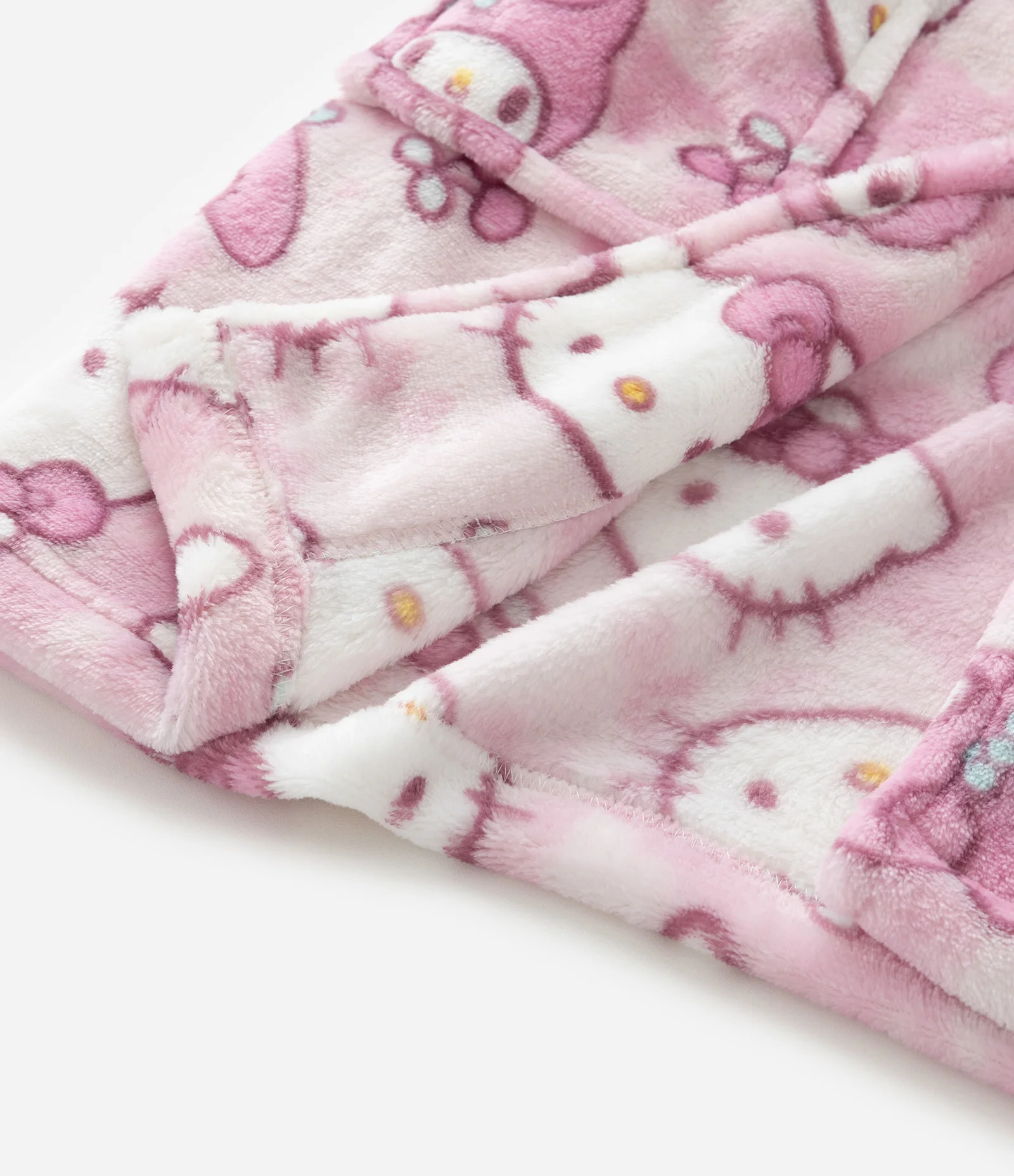 Roupão Infantil em Fleece com Estampa Hello Kitty e Cinto – Tam 5 a 16 Anos Rosa 3