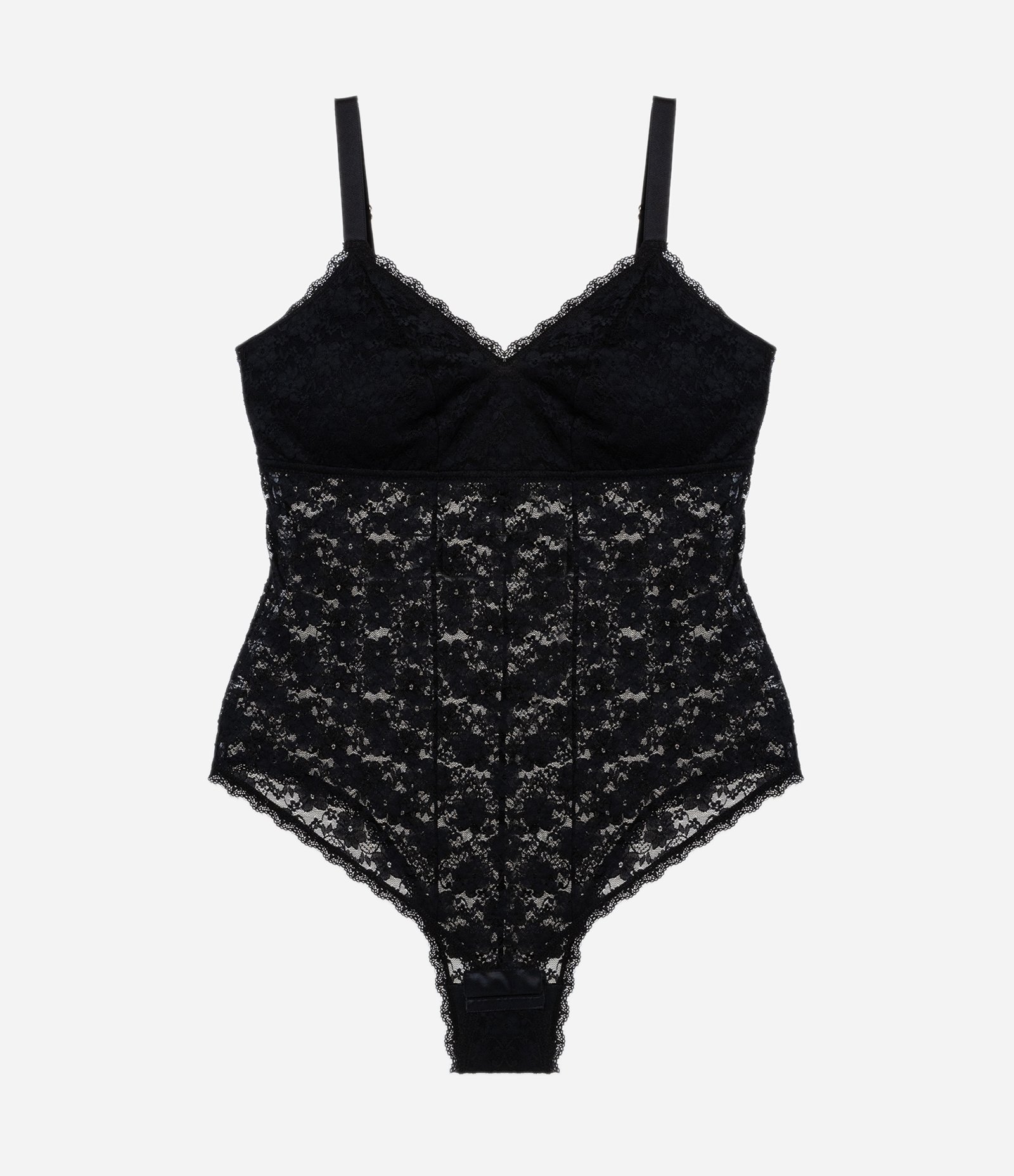 Body em Renda com Busto Triangular Curve & Plus Size Preto 4
