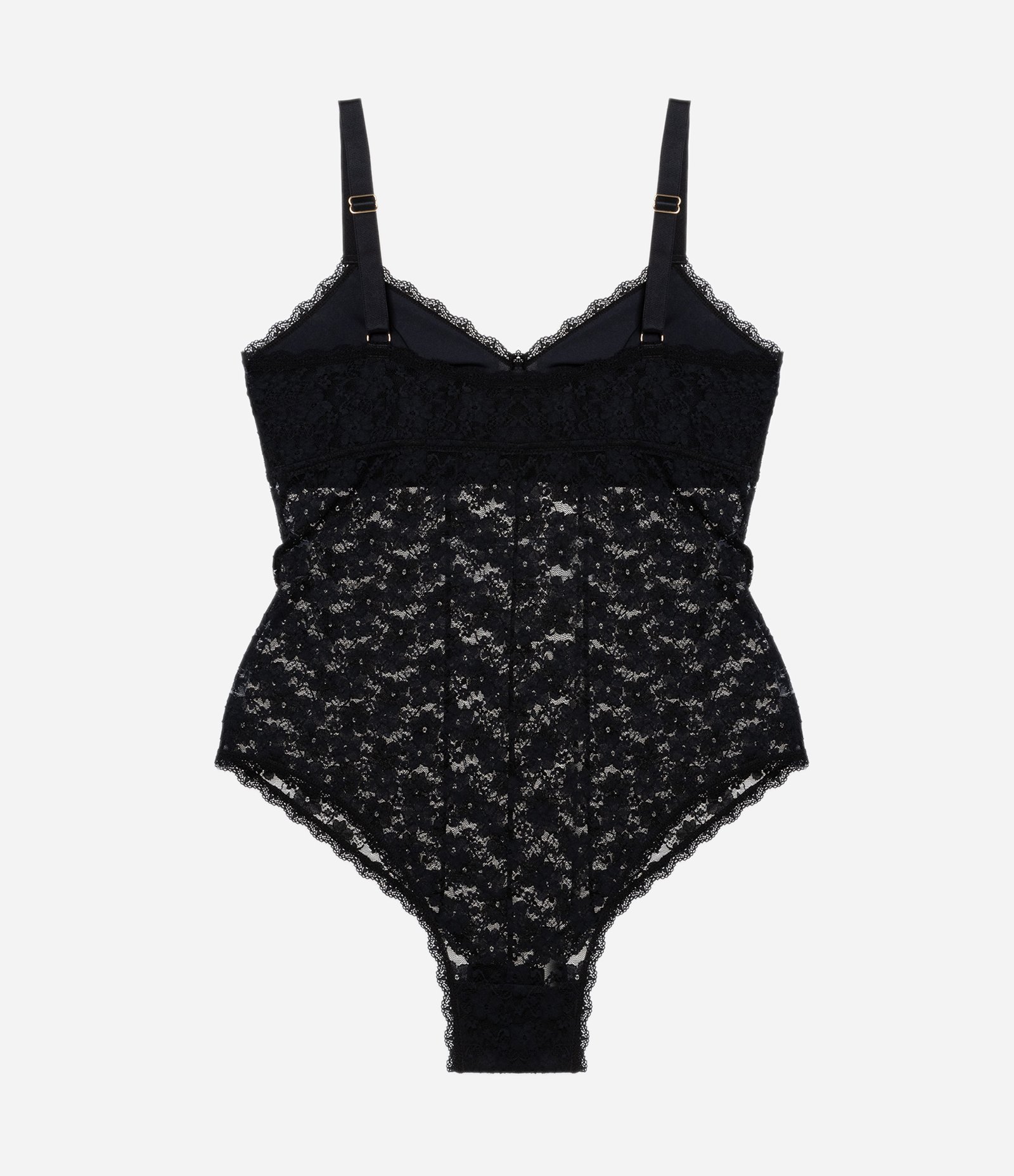 Body em Renda com Busto Triangular Curve & Plus Size Preto 5