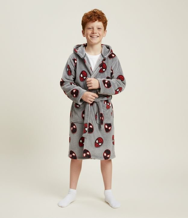 Roupão Infantil com Estampa Homem-Aranha – Tam 3 a 12 Anos