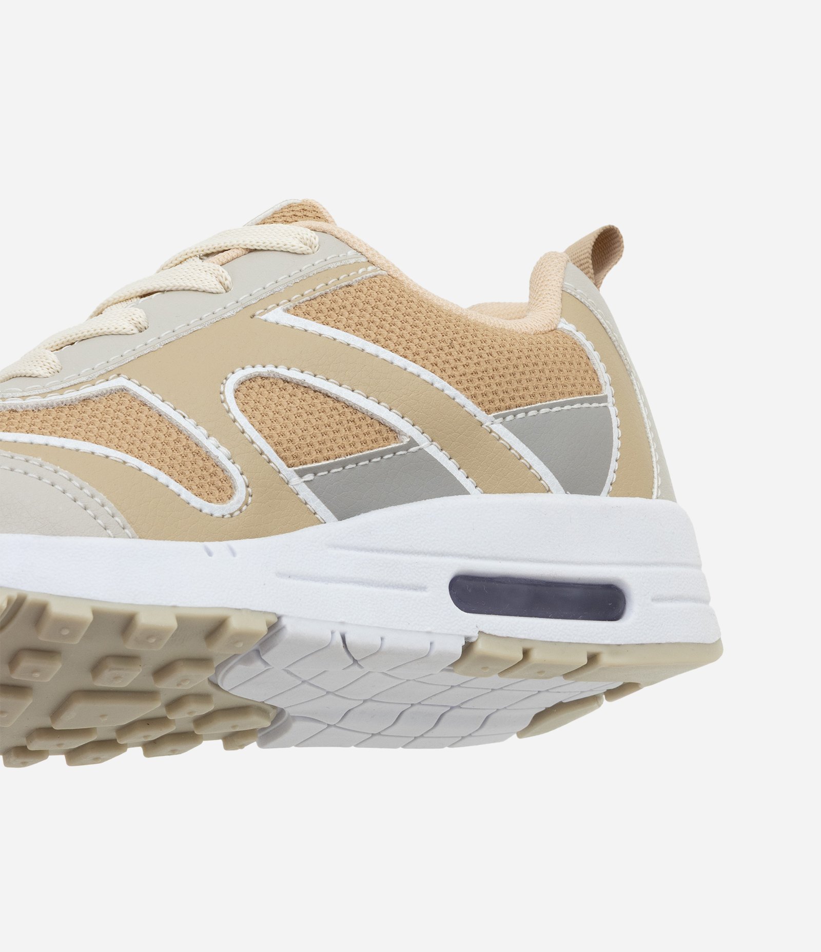 Tênis Esportivo Infantil com Recortes - Tam 28 ao 34 Bege 3