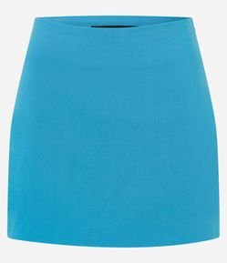 Short Saia em Bengaline com Sobreposição