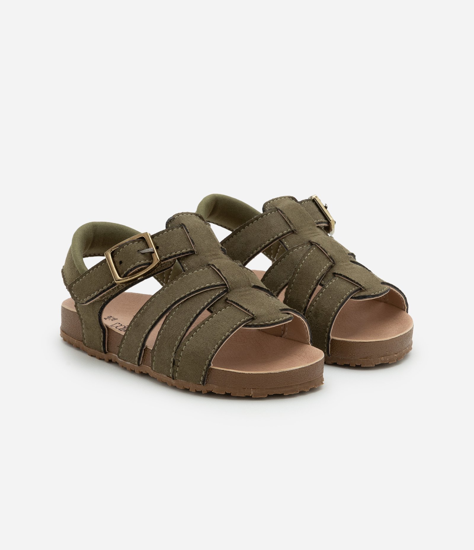 Sandália Infantil com Tiras Trançadas -Tam 20 ao 27 Verde 1