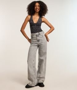 Blusa em Tule Frente Única Poá