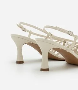 Sapato Scarpin Slingback com Multi Tiras