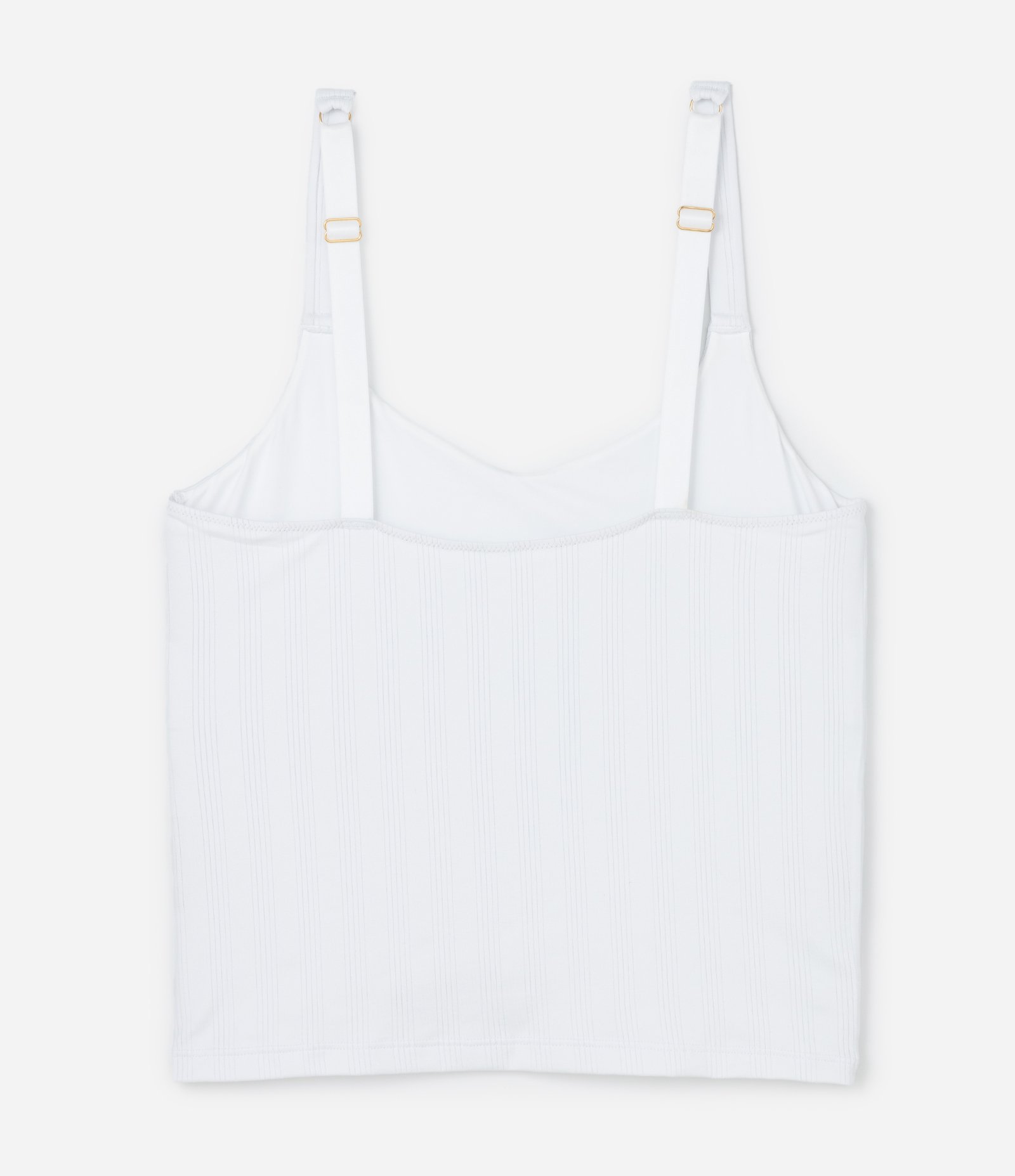 Camisete em Microfibra Texturizada com Alça Regulável Curve & Plus Size Branco 5