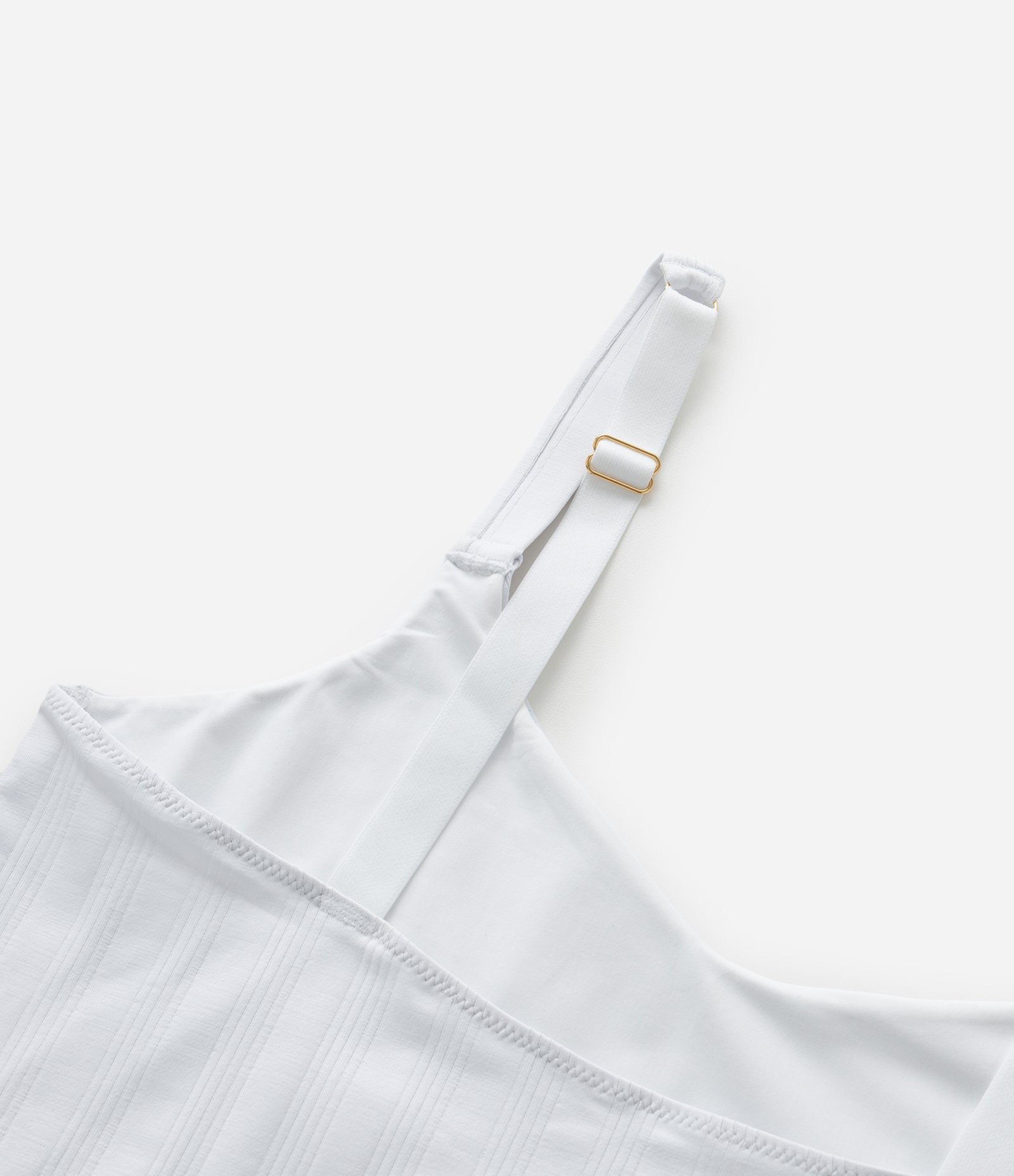 Camisete em Microfibra Texturizada com Alça Regulável Curve & Plus Size Branco 7