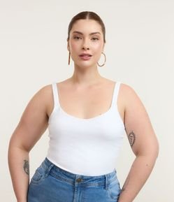 Camisete em Microfibra Texturizada com Alça Regulável Curve & Plus Size