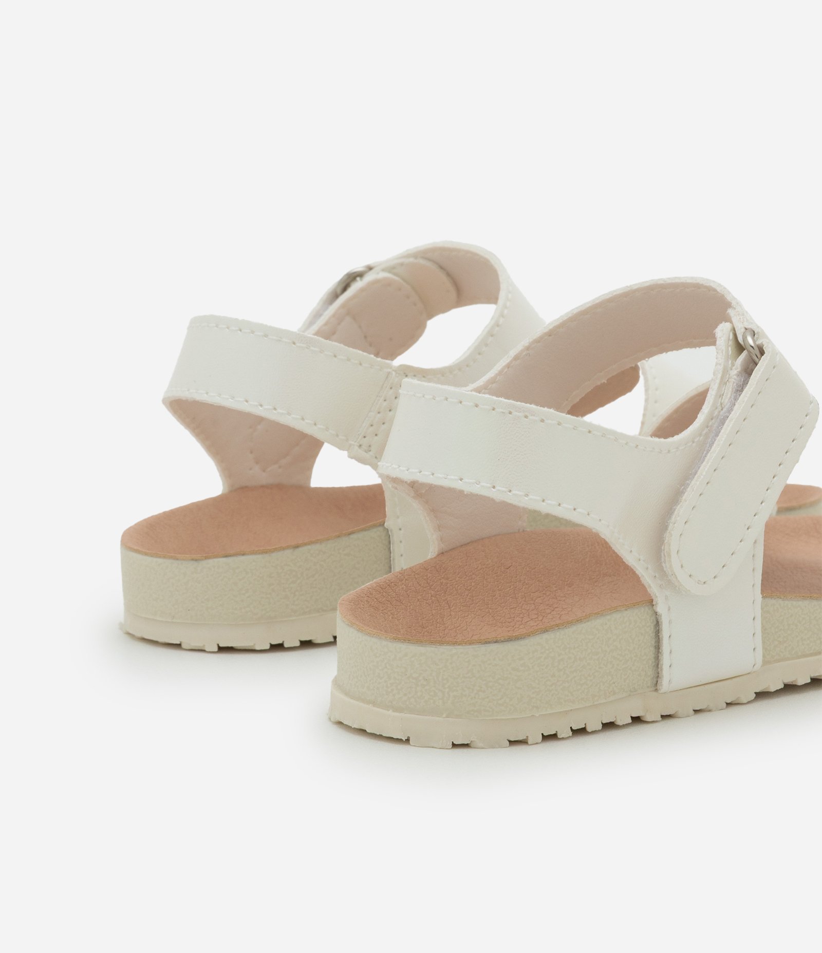 Sandália Infantil com Fivela de Florzinhas - Tam 20 ao 27 Bege 2