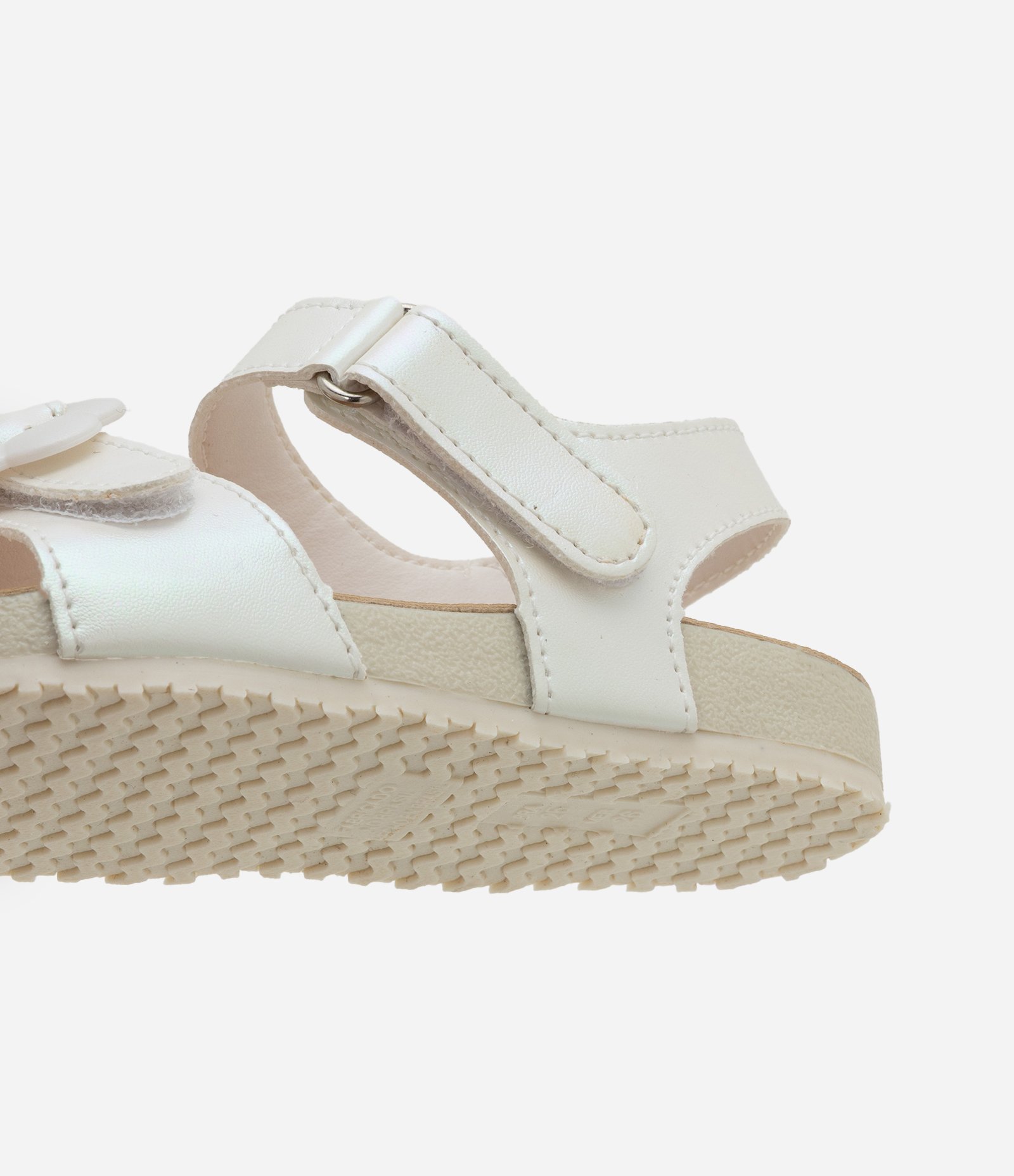 Sandália Infantil com Fivela de Florzinhas - Tam 20 ao 27 Bege 3